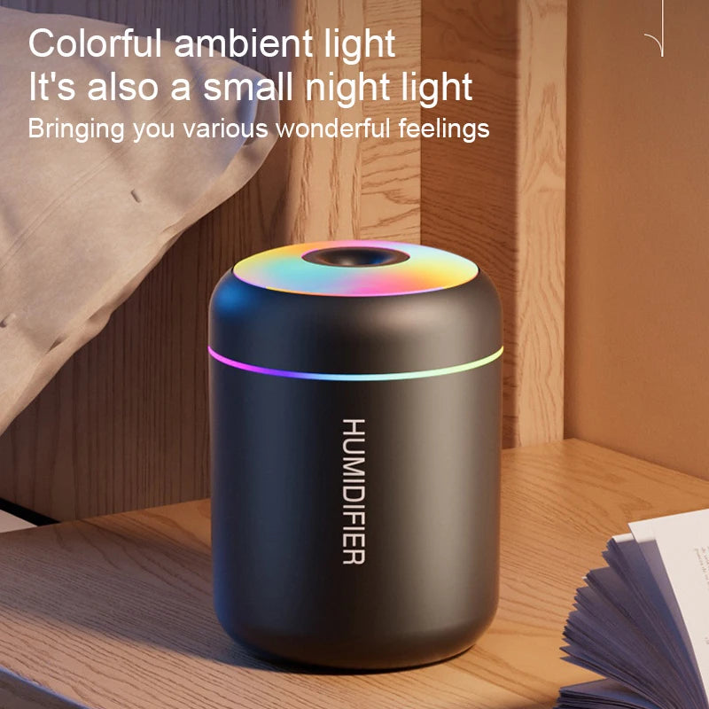 180ML USB Aroma Diffuser Mini Air Humidifier Essential Oil Purifier Night Lights Fragrance Cool Mist Maker for Car Home Bedroom