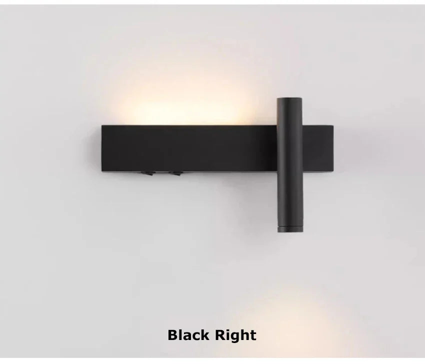Bedroom Bedside LED Reading Wall Lamp Atmosphere Lamp Modern and Minimalist Hotel Study Living room Background Wall Sconce