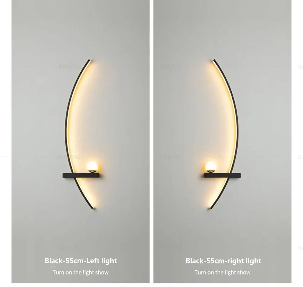 Modern LED Wall Lamps Minimalist Stripes Wall Sconce Decorative for Bedroom Bedside Home Living Room Background Lighting Luster