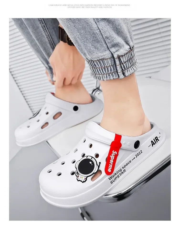 Men Women Sandals Breathable Home Slippers Outdoor Fashion Garden Clogs Couple Water Shoes Sandals For Men Black White