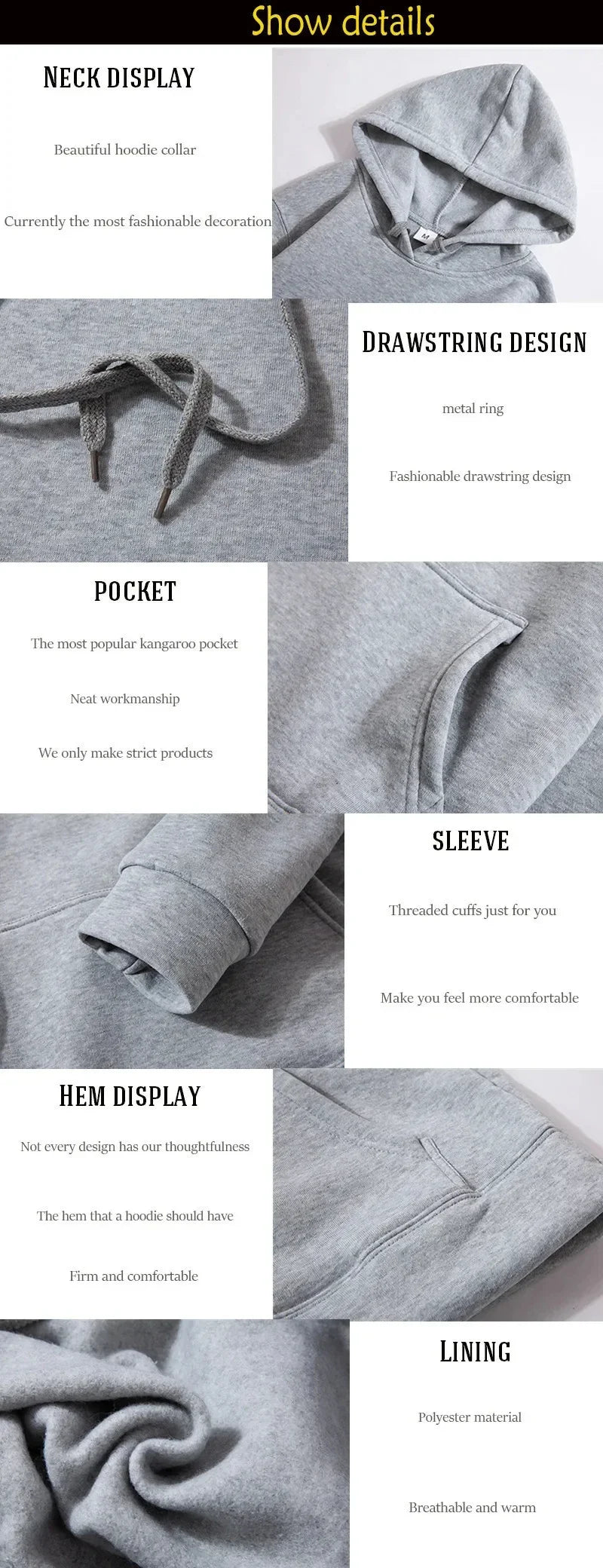 Unisex Pullover Hooded Sweatshirt - Casual Streetwear for Autumn Winter Fall Season, Perfect for Gym Workout and Everyday Wear