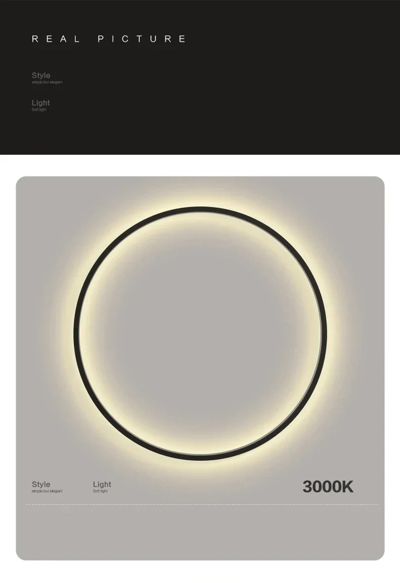 Modern Decor LED Wall Lamp For Bedroom Living Room Home Nordic Design Round Ring Indoor USB Wall Sconce Lighting Fixture