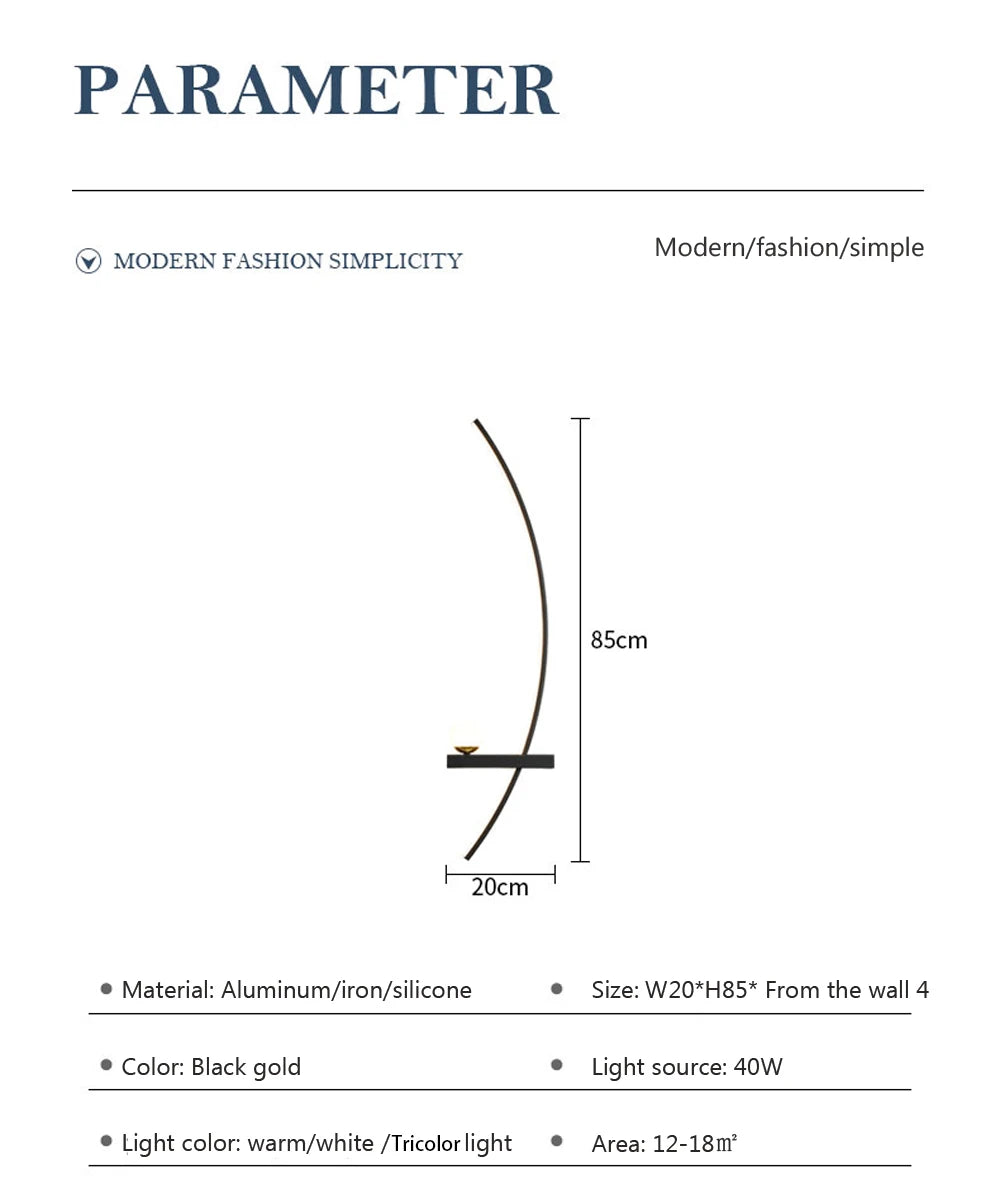 Minimalist LED Wall Lamp Modern Stripes Wall Sconce For Bedroom Bedside Living Room Study Stairs Home Decor Indoor Fixture