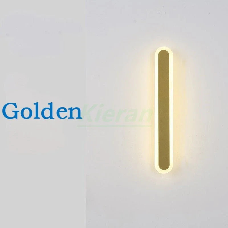 Modern Minimalist Long Strip LED Wall Lamps Bedroom Bedside Wall Lights Stairway  Living Room Background Room Decor Wall Lights